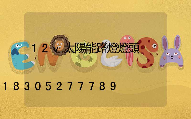 12v太陽能路燈燈頭