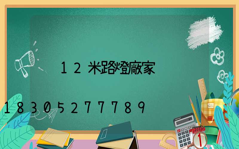 12米路燈廠家