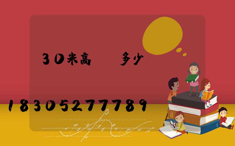 30米高桿燈多少錢
