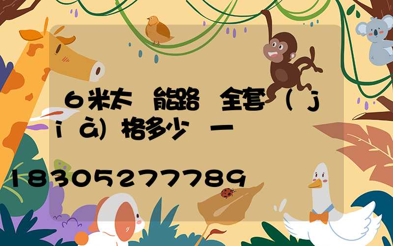 6米太陽能路燈全套價(jià)格多少錢一臺