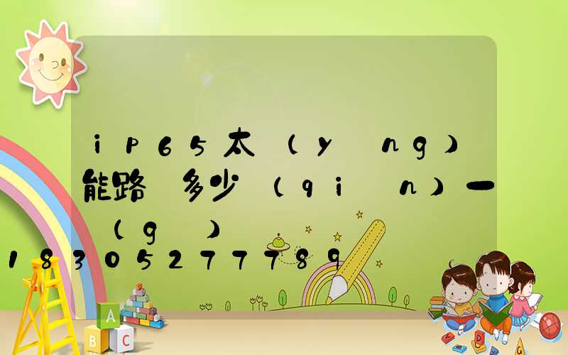 ip65太陽(yáng)能路燈多少錢(qián)一個(gè)