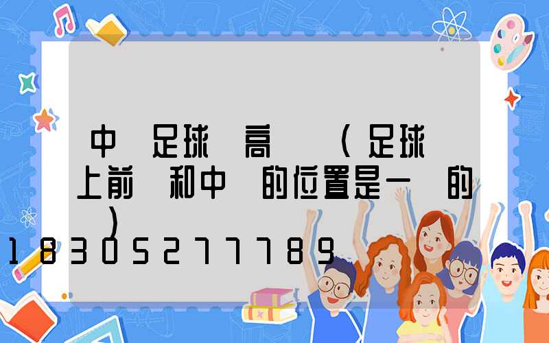 中衛足球場高桿燈(足球場上前鋒和中衛的位置是一樣的嗎)