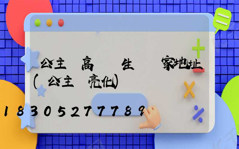 公主嶺高桿燈生產廠家地址(公主嶺亮化)