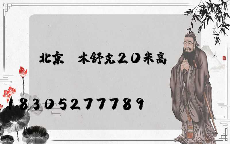 北京圖木舒克20米高桿燈