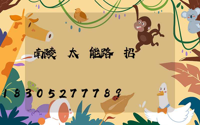 南陵縣太陽能路燈招標