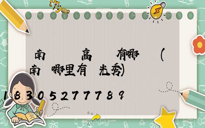 南陽廣場高桿燈有哪幾種(南陽哪里有燈光秀)