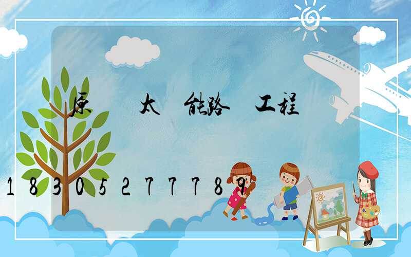 原陽縣太陽能路燈工程
