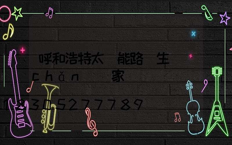 呼和浩特太陽能路燈生產(chǎn)廠家