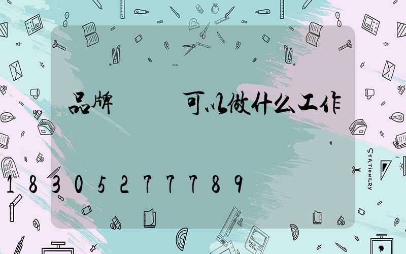 品牌設計師可以做什么工作