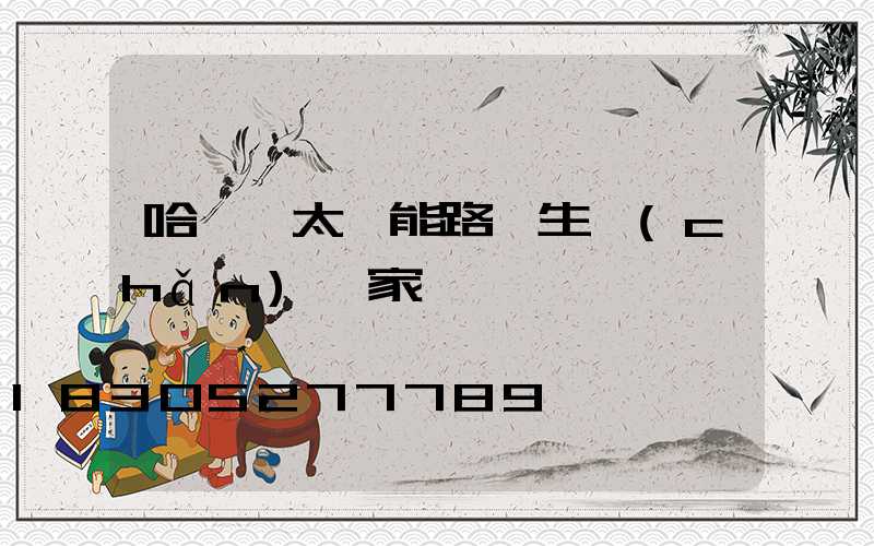 哈爾濱太陽能路燈生產(chǎn)廠家