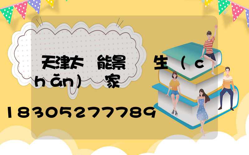 天津太陽能景觀燈生產(chǎn)廠家