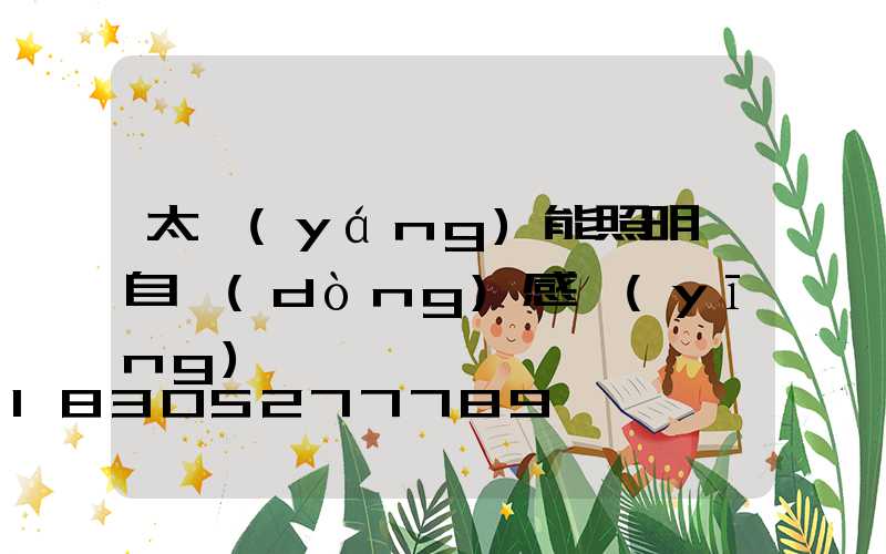太陽(yáng)能照明燈自動(dòng)感應(yīng)