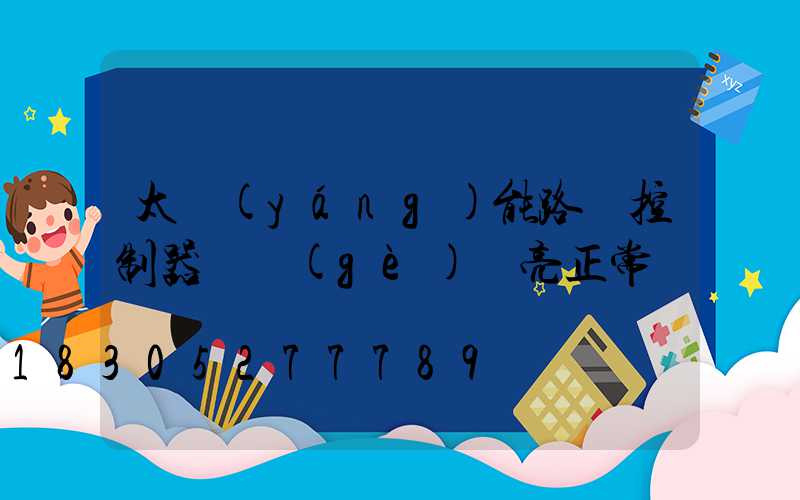 太陽(yáng)能路燈控制器幾個(gè)燈亮正常