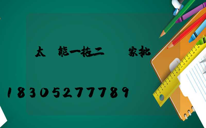 太陽能一拖二燈廠家批發