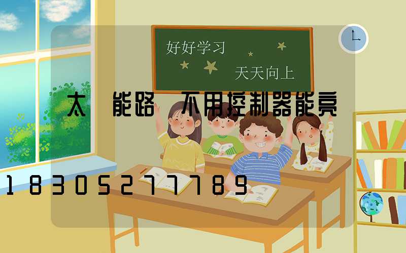 太陽能路燈不用控制器能亮嗎
