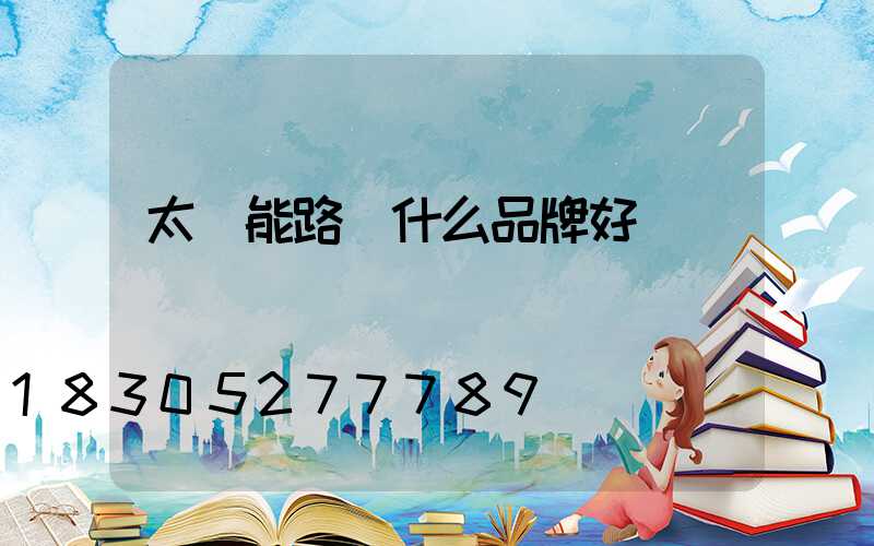 太陽能路燈什么品牌好