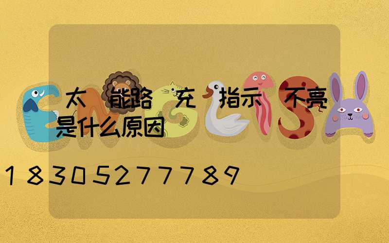 太陽能路燈充電指示燈不亮是什么原因