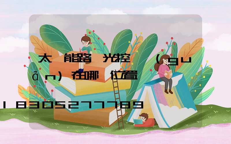 太陽能路燈光控開關(guān)在哪個位置