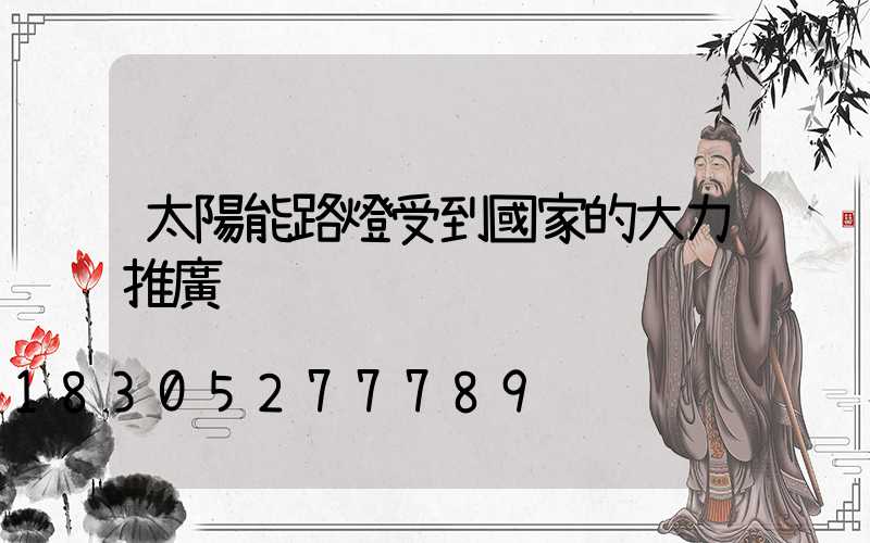太陽能路燈受到國家的大力推廣
