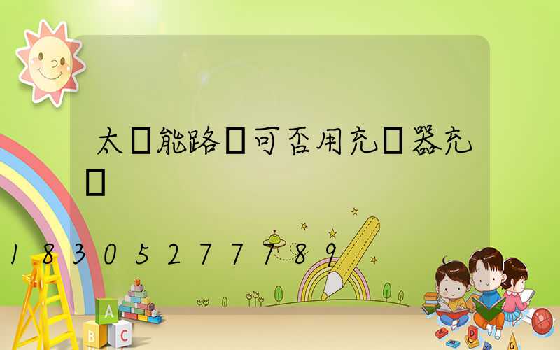 太陽能路燈可否用充電器充電