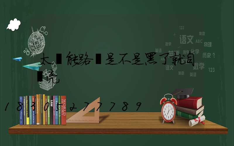 太陽能路燈是不是黑了就自動亮