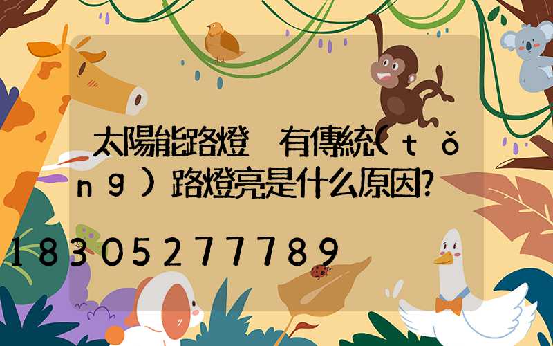 太陽能路燈沒有傳統(tǒng)路燈亮是什么原因？