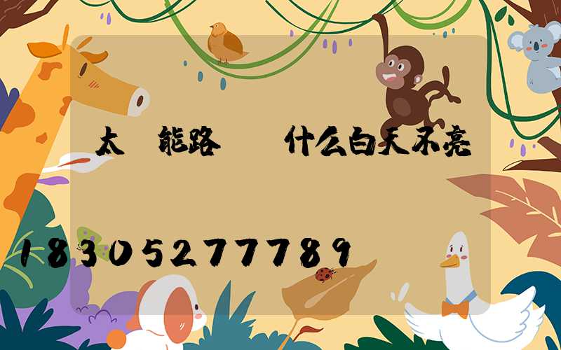 太陽能路燈為什么白天不亮
