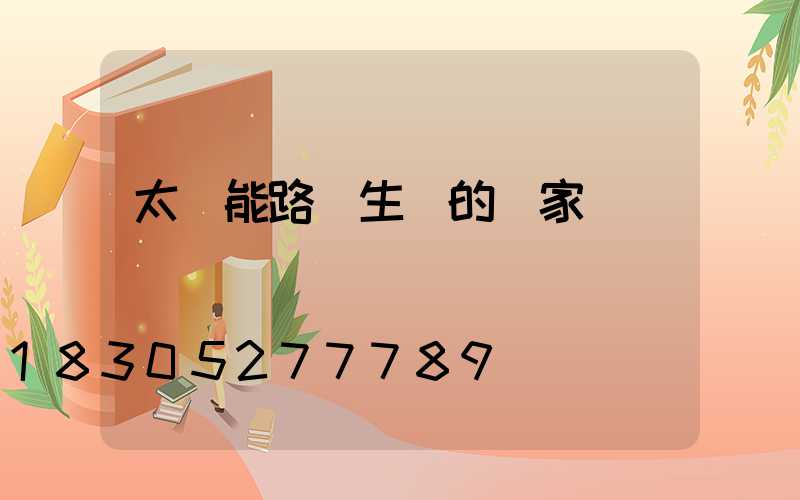 太陽能路燈生產的廠家