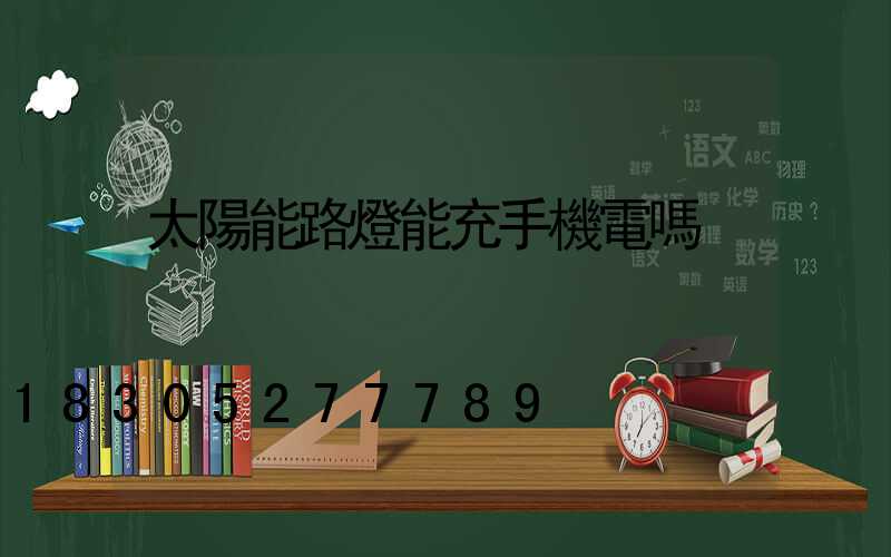 太陽能路燈能充手機電嗎