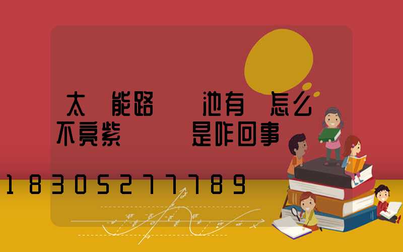 太陽能路燈電池有電怎么燈不亮紫燈閃爍是咋回事