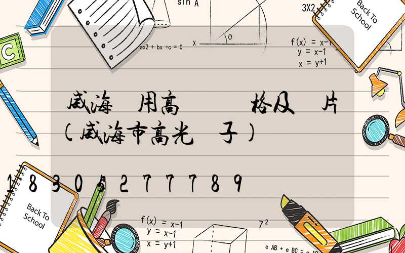 威海實用高桿燈價格及圖片(威海市高光電子)