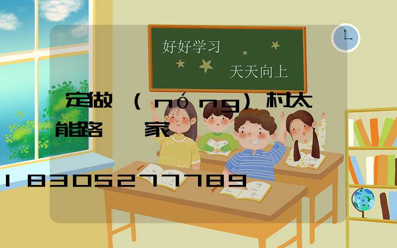 定做農(nóng)村太陽能路燈廠家