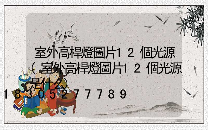 室外高桿燈圖片12個光源(室外高桿燈圖片12個光源是什么)