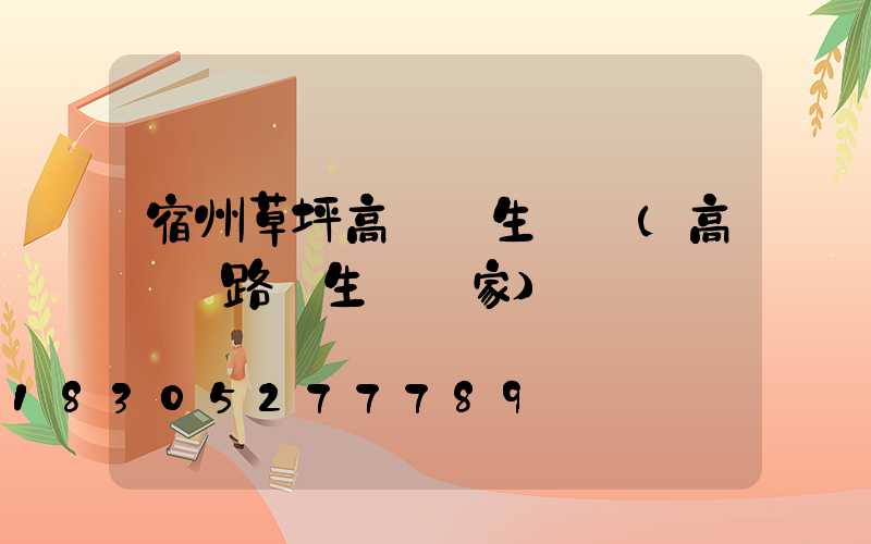 宿州草坪高桿燈生產線(高桿燈路燈生產廠家)