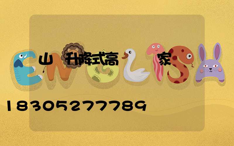 山東升降式高桿燈廠家
