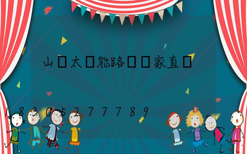 山東太陽能路燈廠家直銷