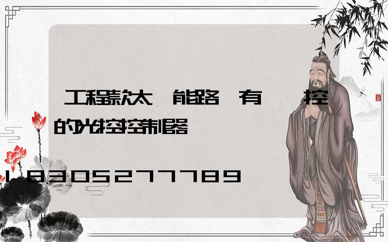 工程款太陽能路燈有帶遙控的光控控制器嗎