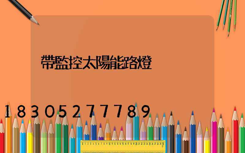 帶監控太陽能路燈