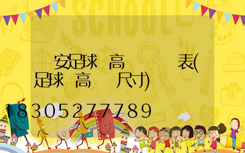 廣安足球場高桿燈報價表(足球場高桿燈尺寸)