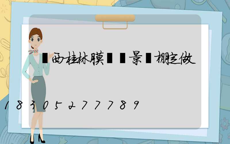 廣西桂林膜結構景觀棚定做
