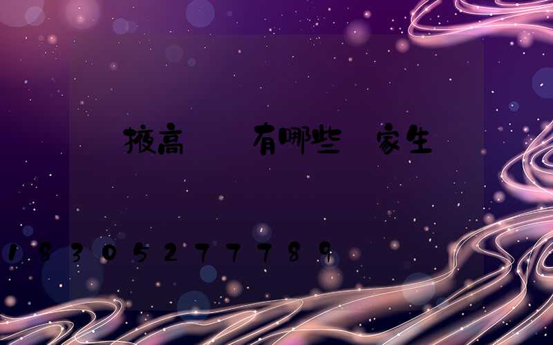 張掖高桿燈有哪些廠家生產