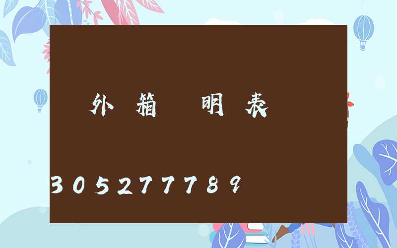 戶外燈箱報價明細表