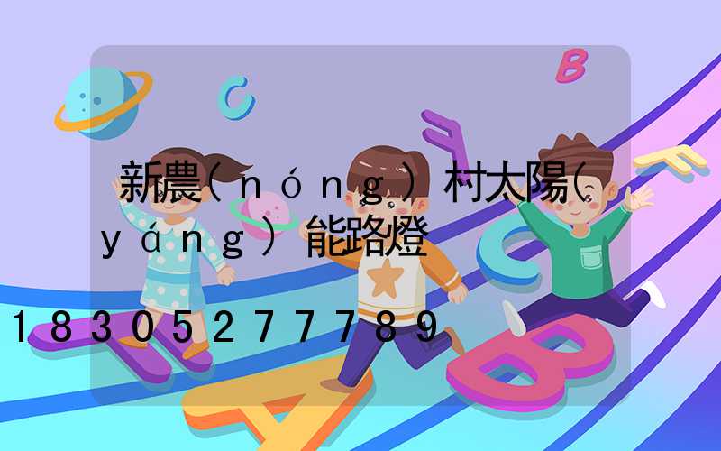 新農(nóng)村太陽(yáng)能路燈