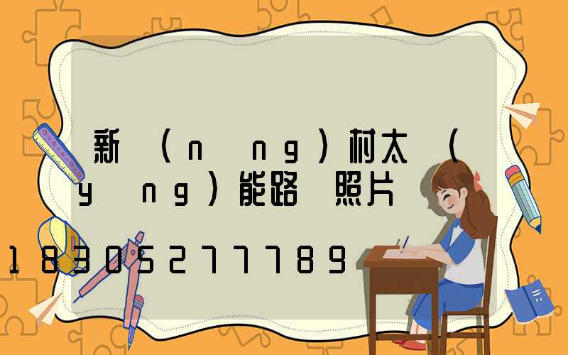 新農(nóng)村太陽(yáng)能路燈照片