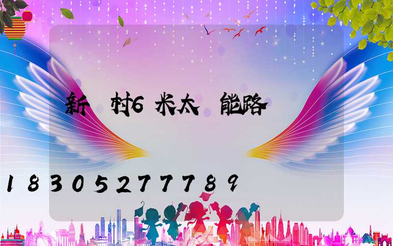新農村6米太陽能路燈