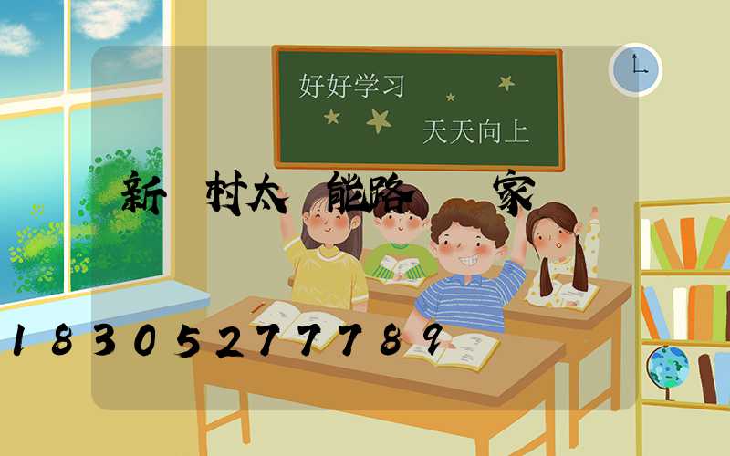 新農村太陽能路燈廠家