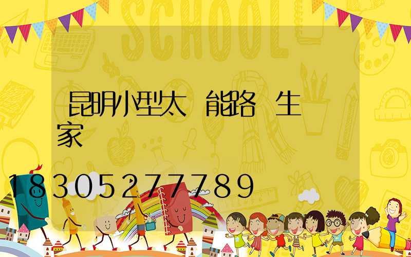昆明小型太陽能路燈生產廠家