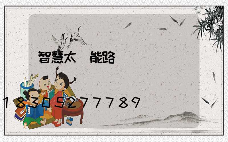 智慧太陽能路燈