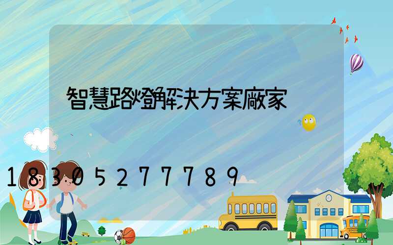 智慧路燈解決方案廠家