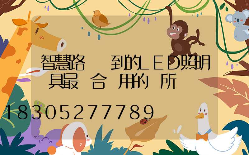 智慧路燈談到的LED照明燈具最適合應用的場所